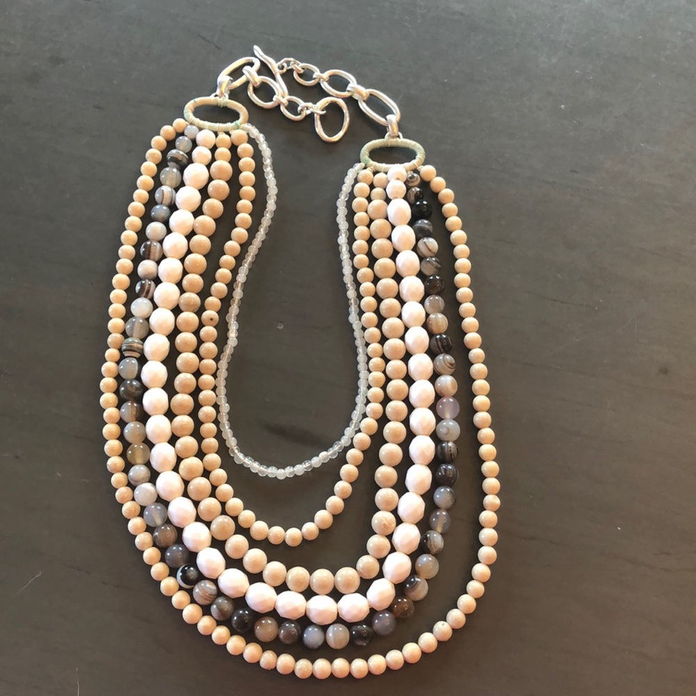 Banana Republic 6 strand beaded necklace